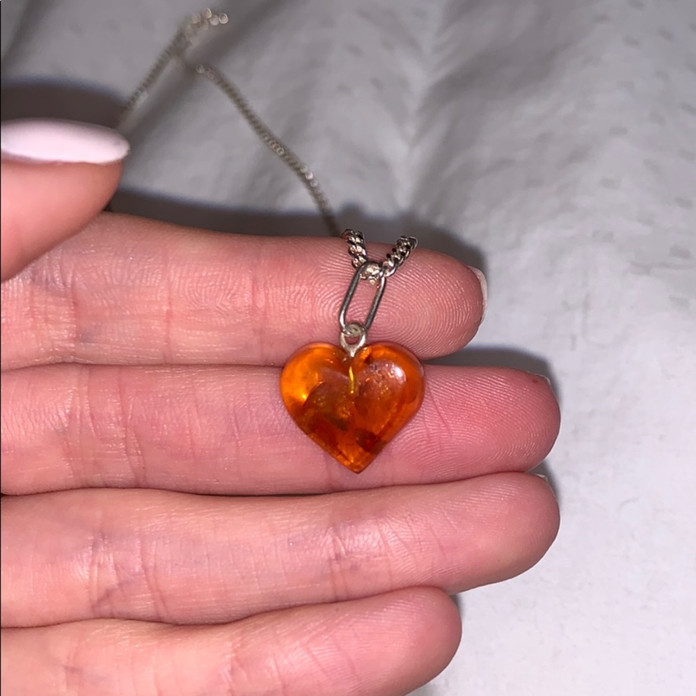 Real Silver Gemstone Necklace